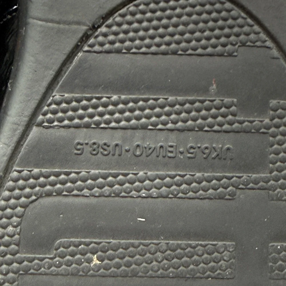FitFlop Loafers Crinkled Patent Leather Slip On Shoes‎ Black Womens 8.5
